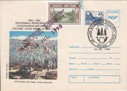 HOHE RINNE-PALTINIS MOUNTAIN RESORT STAMPS, CAR, COVER STATIONERY, ENTIER POSTAL, 1995, ROMANIA - Covers & Documents