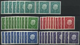 ENGROS 302-06 **, 1959, Heuss III, 10 Sätze, Fast Nur Pracht, Mi. 200.- - Errors & Oddities