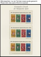 ENGROS Bl. 8 O, 1972, Block Olympische Spiele, 54x Mit Verschiedenen Sonderstempeln Olympische Spiele Im Borek Spezialal - Plaatfouten En Curiosa
