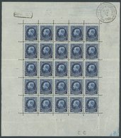BELGIEN 165KB **, 1921, 50 C. Internationale Briefmarkenausstellung Im Bogen (25), übliche Ränder, Pracht - België