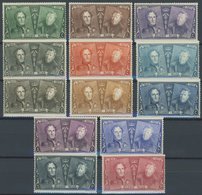 BELGIEN 191-203 **, 1925, 75 Jahre Belgische Briefmarken, Prachtsatz, Mi. 140.- - Bélgica