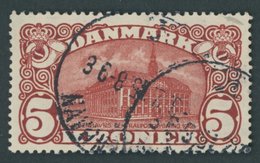 DÄNEMARK 81 O, 1912, 5 Kr. Hauptpost, Wz. 2, Pracht, Mi. 120.- - Gebruikt