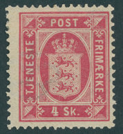 DIENSTMARKEN D 2A *, 1871, 4 S. Rosa, Gezähnt K 14:131/2, Falzrest, Pracht, Mi. 120.- - Altri & Non Classificati