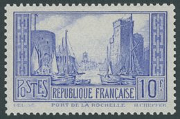 FRANKREICH 241I **, 1929, 10 Fr. Mattultramarin Hafen Von La Rochelle, Type I, Postfrisch, Pracht, Mi. 150.- - Otros & Sin Clasificación