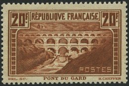 FRANKREICH 242C **, 1931, 20 Fr. Brücke über Den Gard, Gezähnt K 13, Type IIB, Pracht, Mi. 500.- - Other & Unclassified