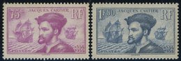 FRANKREICH 292/3 **, 1934, Jacques Cartier, Postfrisch, Pracht, Mi. 150.- - Autres & Non Classés