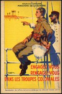 FRANKREICH FELDPOST Anwerbekarte Des Französischen Kolonialministeriums, Pracht - Guerre (timbres De)