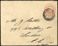 BRITISCHE MILITÄRPOST 1901, 1 P. Rosa Ganzsachenumschlag Und K2 FIELD POST OFFICE/BRITISH ARMY.S.AFRICA Nach London, Pra - Used Stamps