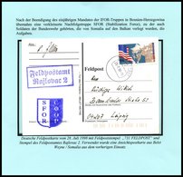 JUGOSLAWIEN 1998-2003, Zerfall Des Vielvölkerstaates, 5 Verschiedene Belege Und Eine Beutelfahne Für Feldpostsendungen D - Altri & Non Classificati