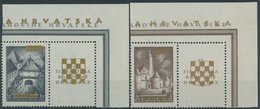 KROATIEN 39/40Zf **, 1941, Briefmarkenausstellung Mit Zierfeldern, Postfrisch, Pracht, Mi. 60.- - Kroatië