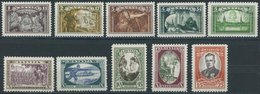 LETTLAND 193-202A **, 1932, Aizsargi II Und III, Gezähnt, 2 Postfrische Prachtsätze, Mi. 65.- - Letland