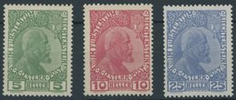 LIECHTENSTEIN 3yb **, 1916, 25 H. Mittelultramarin, Normales Papier, Postfrisch, Pracht, Fotoattest Marxer, Mi. 1800.- - Andere & Zonder Classificatie