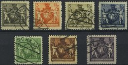 LIECHTENSTEIN 46-52B O, 1921, 21/2 - 15 Rp. Landeswappen, Gezähnt L 121/2, Prachtsatz (7 Werte), Mi. 250.- - Autres & Non Classés