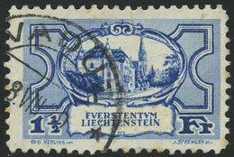 LIECHTENSTEIN 71 O, 1925, 11/2 Fr. Regierungsgebäude, Feinst, Mi. 130.- - Autres & Non Classés