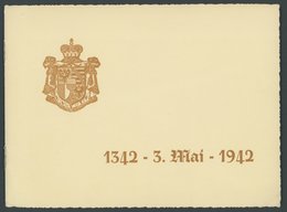 LIECHTENSTEIN 202-06 BrfStk, 1942, Geschenkheft 600-Jahr-Feier Mit 5 Stichen Von Prof. Zotow Und Den Jeweiligen Werten U - Andere & Zonder Classificatie