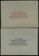 LIECHTENSTEIN 694-705 BRIEF, 1980, Gebäude, Je Komplett Auf 13 FDC`s Mit Letzttagsstempel 14.4.80 Und Ersttagsstempel 15 - Andere & Zonder Classificatie