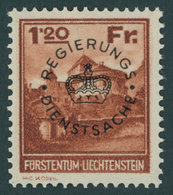 DIENSTMARKEN D 10 **, 1933, 1.20 Fr. Schwarzbraunorange, Postfrisch, Pracht, Mi. 260.- - Dienstzegels