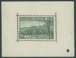 LUXEMBURG Bl. 1II *, 1923, Block Prinzessin Elisabeth, Falzrest Im Oberrand, Marke Postfrisch, Pracht - Andere & Zonder Classificatie