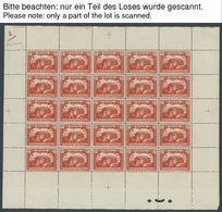 MONACO 56/7,59-61 **, 1922, 30 C., 40 C. Und 60 C. - 2 Fr. Einheimische Motive, Je Im Bogen (25), Postfrisch, Pracht - Autres & Non Classés