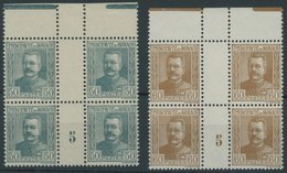 MONACO 104/5 VB **, 1925, Fürst Louis II, Je Im Millesimes-Viererblock, Postfrisch, Pracht - Otros & Sin Clasificación