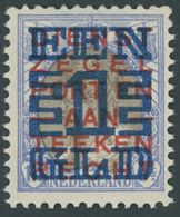 NIEDERLANDE 137A **, 1923, 1 G. Auf 171/2 C. Ultramarin/blau, Gezähnt K 121/2, Normale Zähnung, Postfrisch, Pracht, Mi.  - Otros & Sin Clasificación