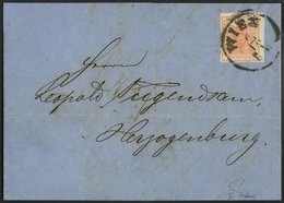 ÖSTERREICH 3Y BRIEF, 1858, 3 Kr. Rosa, Maschinenpapier, Type IIIc, K1 WIEN, Prachtbrief Nach Herzogenburg, Gepr. Dr. Fer - Gebruikt