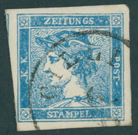 ÖSTERREICH BIS 1867 6II O, 1851, 0.6 Kr. Hellblau, Type IIIb, Mit Originalgummi Und K1 CILLI, Pracht, Befund Klambauer - Usati