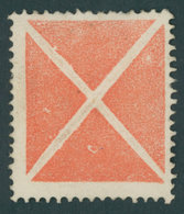 ÖSTERREICH BIS 1867 15II *, Kleines Andreaskreuz In Rot, Falzrest, Feinst - Oblitérés