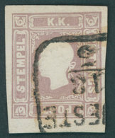 ÖSTERREICH BIS 1867 17 O, 1858, 1.05 Kr. Lila, R3 (TR)IESTE, Kabinett, Fotobefund Dr. Ferchenbauer, Mi. 400.- - Gebruikt