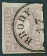 ÖSTERREICH BIS 1867 17 O, 1858, 1.05 Kr. Lila, K1 BRODY, Pracht, Fotobefund Dr. Ferchenbauer, Mi. 400.- - Usati