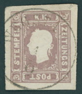 ÖSTERREICH BIS 1867 17a O, 1858, 1.05 Kr. Dunkellila, K1 WEGSTADL, Breitrandig, Kabinett, Fotobefund Dr. Ferchenbauer, M - Usati