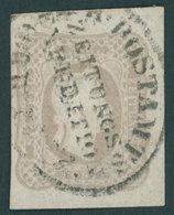 ÖSTERREICH BIS 1867 23e O, 1861, 1.05 Kr. Lila, Ovalstempel, Voll-breitrandig, Pracht, Fotobefund Dr. Ferchenbauer, Mi.  - Used Stamps