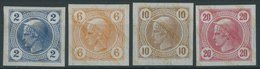 ÖSTERREICH 1867-1918 101-04 **, 1901, Zeitungsmarken Mit Lackstreifen, Postfrisch, Pracht, Mi. 280.- - Gebraucht