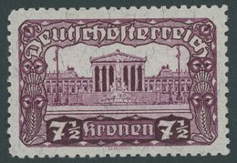 ÖSTERREICH 1918-1938 289B **, 1920, 71/2 Kr. Schwärzlichrotlila, Gezähnt L 111/2, Postfrisch, Pracht, Mi. 500.- - Sonstige & Ohne Zuordnung