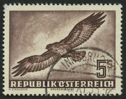 ÖSTERREICH 986 O, 1953, 5 S. Vögel, Pracht, Mi. 120.- - Usati