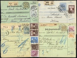 GANZSACHEN 1899-1915, 6 Verschiedene Paketkarten, Alle Mit Zusatzfrankaturen, Feinst/Pracht - Otros & Sin Clasificación