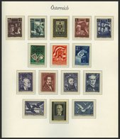 SAMMLUNGEN **, Postfrische Sammlung Österreich Von 1945-72 Im Borek Falzlosalbum, Ab Mi. 697 Bis Auf Renner Und Die Bess - Collections