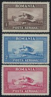 RUMÄNIEN 336-38X,Y **, 1928, Flugpost, Beide Wz., 2 Postfrische Prachtsätze, Mi. 70.- - Sonstige & Ohne Zuordnung