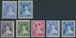 RUMÄNIEN 354/5,356-60 **, 1929/39, König Michael I, 7 Postfrische Prachtwerte, Mi. 78.- - Sonstige & Ohne Zuordnung