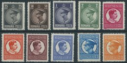 RUMÄNIEN 425-34 **, 1931/2, König Karl II, Wz. 7, Postfrischer Prachtsatz, Mi. 550.- - Autres & Non Classés