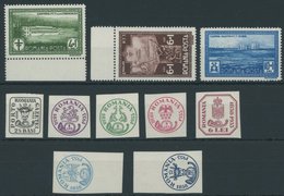 RUMÄNIEN 446-48,50-56 **, 1932, Postbeamte Und 75 Jahre Briefmarken, 2 Postfrische Prachtsätze, Mi. 80.- - Autres & Non Classés