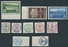 RUMÄNIEN 446-48,50-56 **, 1932, Postbeamte Und 75 Jahre Briefmarken, 2 Postfrische Prachtsätze, Mi. 80.- - Altri & Non Classificati