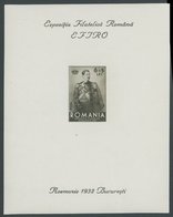 RUMÄNIEN Bl. 1 **, 1932, Block EFIRO, Herstellungsbedingte Gummiknitter, Postfrisch, Pracht, Mi. 100.- - Altri & Non Classificati