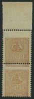 SCHWEDEN 14II Paar **, 1863, 3 Ö. Braun Im Senkrechten Oberrandpaar Mir Starker Verzähnung, Postfrisch, Kabinett, R! - ... - 1855 Prephilately