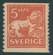 SCHWEDEN 174I IZA **, 1921, 5 Ö. Braunrot, Type I, Wz. Buchstaben, Rollenende Mit Nr. 50, Postfrisch, Pracht, Mi. (200.- - ... - 1855 Voorfilatelie