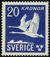 SCHWEDEN 290B **, 1942, 20 Kr. Schwäne, Allseitig Gezähnt, Pracht, Mi. 130.- - ... - 1855 Prefilatelia