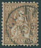 SCHWEIZ BUNDESPOST 27 O, 1863, 60 C. Rötlichbronze, Pracht, Mi. 160.- - 1843-1852 Federale & Kantonnale Postzegels