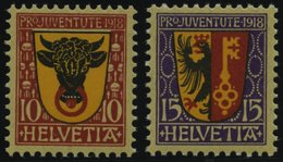 SCHWEIZ BUNDESPOST 143/4 **, 1918, Pro Juventute, Postfrisch, Pracht, Mi. 60.- - 1843-1852 Federal & Cantonal Stamps