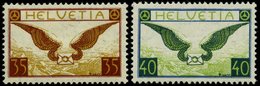 SCHWEIZ BUNDESPOST 233/4x *, 1929, Geflügelter Brief, Gewöhnliches Papier, Pracht, Mi. 200.- - 1843-1852 Federale & Kantonnale Postzegels