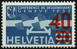 SCHWEIZ BUNDESPOST 293a **, 1936, 40 C. Auf 90 C. Flugpost, Aufdruck Orangerot, Pracht, Mi. 180.- - 1843-1852 Federale & Kantonnale Postzegels